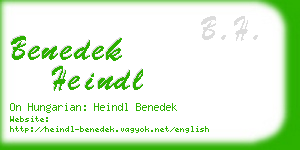 benedek heindl business card